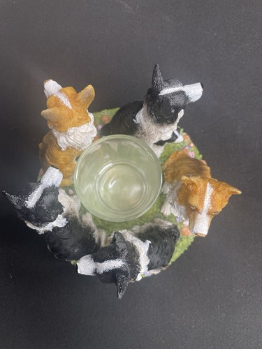 Border Collie Dog Candle Holder-Continental Creations 2002 “True Friends Play” - Picture 5 of 9