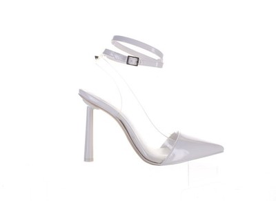 JLO by Jennifer Lopez Womens Calea White Ankle Strap Heels Size 7.5 (7805305)