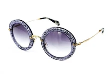 Miu Miu Sunglasses MU13NS TKC4W1 49mm Purple Glitter / Violet Gradient Lens