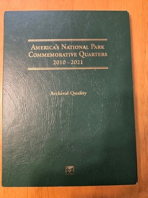 America's National Park Quarter Series 2010-2021 Classic Folder Nearly Full Set 