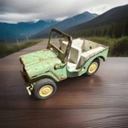 Tonka Vintage Pressed Steel Diecast Jeep Toy Car Green White Collectible Vehicle