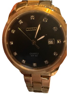 Citizen Women's Watch EU6072-56E Quartz Black Dial Gold Tone Stainless Steel