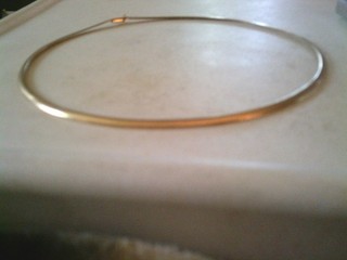 10 KT Gold Omega Linked Choker Necklace Italy