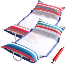 FindUWill Fabric Pool Hammock Floats, 2Pack Inflatable Water Hammocks Floaties 4