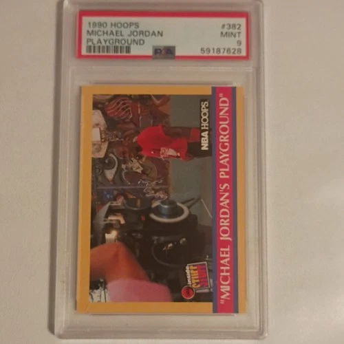1990-91 NBA Hoops Inside Stuff Michael Jordan #382 PSA 9 Chicago Bulls Card