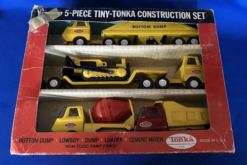 Vintage Tiny Tonka Construction Set w/ Box for Penny's 5 Piece #7490