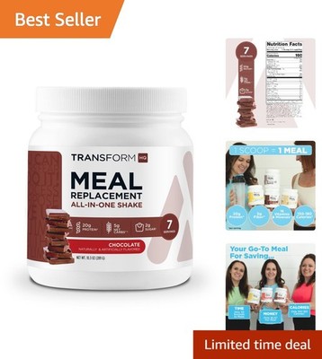 Chocolate Meal Replacement Shake Powder - Gluten Free, Non-GMO, 7 Servings