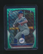 BRADY SMITH 2023 BOWMAN CHROME 1ST AQUA REFRACTOR RC 114/125 #BCP-109