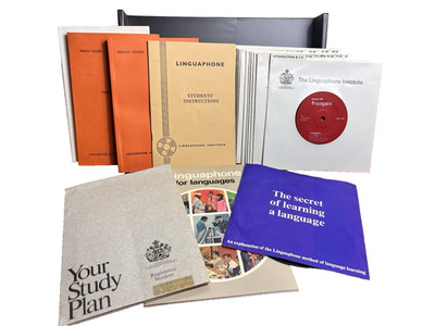 LINGUAPHONE Institute FRENCH  7  Vinyl LP Record -  Box Set Vintage
