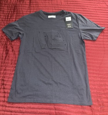 Casa Moda Navy Blue Cotton Logo Crew Neck Men's Short Sleeve T-Shirt Size S