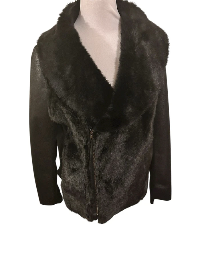 Chaqueta vintage imitación piel + imitación cuero simplemente vera vera wang mujer talla mediana Foto 2 de 4