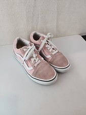 Vans Old Skool Sk8 Low Top Girl's Size 4 Skate Shoes Pink White