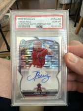 2023 Bowman Chrome Jorge Ruiz Auto #CPA-JRZ /499 [Refractor] PSA 10 LA Angels🔥