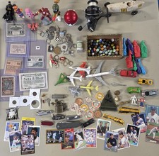 Mega Junk Drawer Lot German Money Indian Head Pennies Military Marbles Toys more
