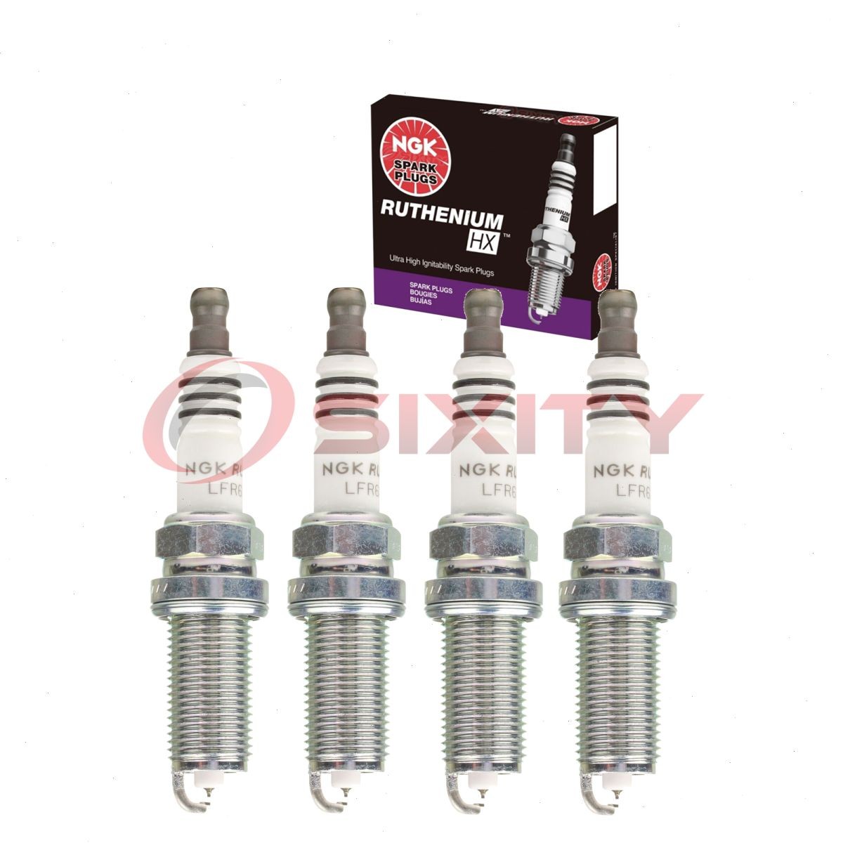 4 pcs NGK Ruthenium HX Spark Plugs for 2004-2006 Mitsubishi Lancer 2.4L L4 - cx