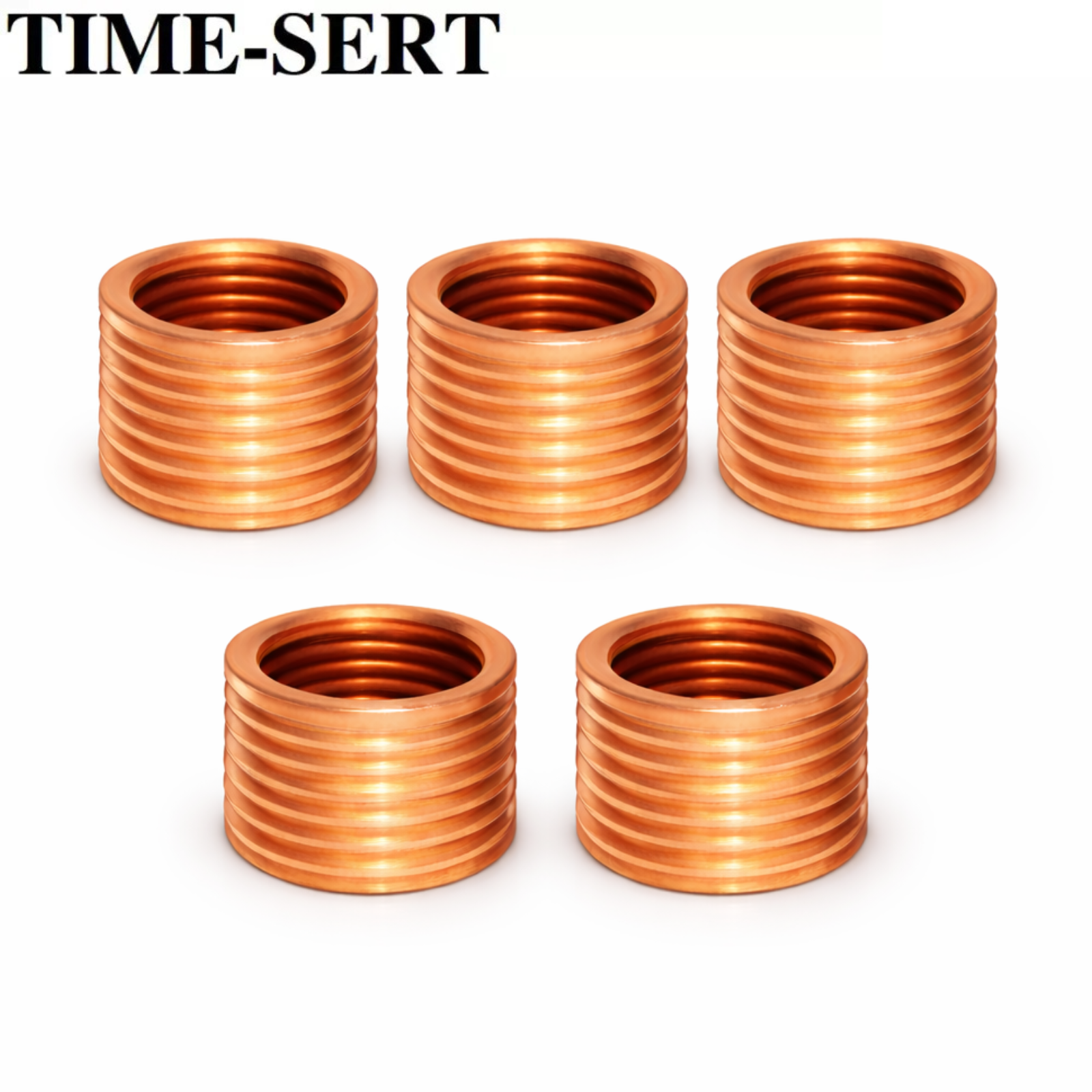 5 x Wurth M14 x 1.25 x 16.8mm TIME SERT® INSERTS - COPPER COATED - SPARK PLUG