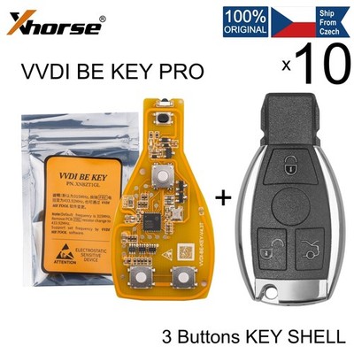 XHORSE VVDI BE Key Pro Improved Version with 3 Button Shell Complete Key Package