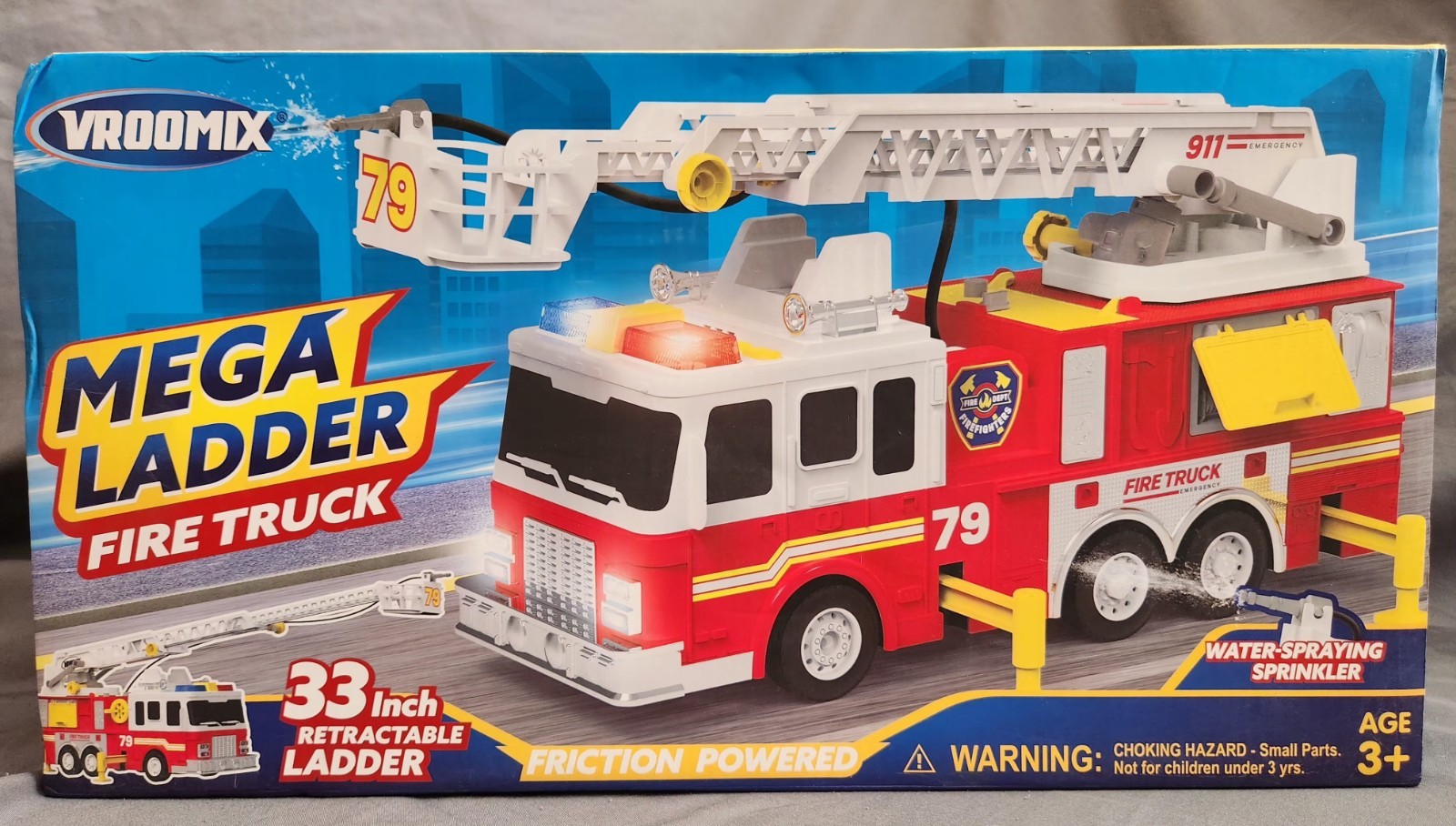 NEW 33 Inch MEGA LADDER FIRE TRUCK VEHICLE Toy Kids 3+ Years