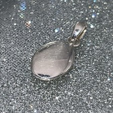 925 Quinn Silber Anhänger, 1.7g,ovaler Tropfen/Platte,ungraviert,L-1.9cm,B-0.8cm