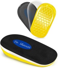 Adjustable 1-Inch Orthopedic Heel Lift for Leg Length Large, Black