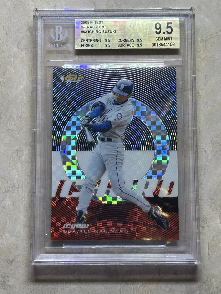 Ichiro Suzuki - 2005 Topps Finest Baseball #53 X-Fractor /250 Mariners BGS 9.5 - Image 3 of 3
