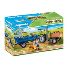 PLAYMOBIL 71249 Farm Harvester Tractor w/ Trailer NEW