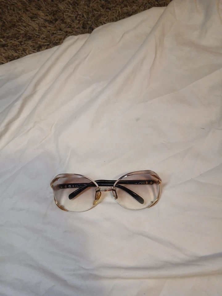 Óculos Christian Dior 2289 48 vintage ouro borboleta 57-16 135 sem almofada para nariz - Imagem 2 de 4