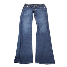 True Religion Billy Jeans Womens 31 Blue Medium Wash Low Rise Bootcut Made USA