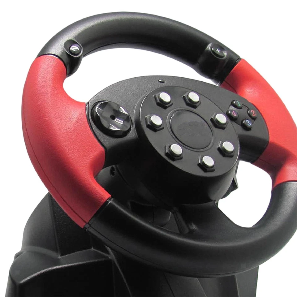 Car Racing Simulator Vibration Driving Steering Wheel & Pedals For PS3/PS2 - Image 2 of 4