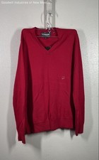 NWT Express Womens Burgundy Italian Merino Wool V-Neck L/S Sweater Size M