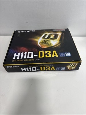 Gigabyte GA-H110-D3A 6GPU ATX Motherboard DDR4 CPU i3 i5 i7 LGA1151 Intel H110