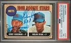 1968 Milton Bradley Nolan Ryan J Koosman Signed Rookie Baseball Card PSA/DNA 9.5