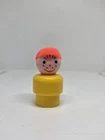 Vintage Fisher Price little people yellow smiling boy w/red cap and freckles