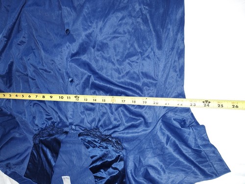 NWT VANITY FAIR Lady Plus Size 44/XL Navy Blue Button Up Short Sleeve Pajama Set - Picture 8 of 13