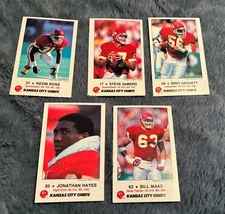 1989 Kansas City Chiefs Football Western Auto Police 5-card Lot