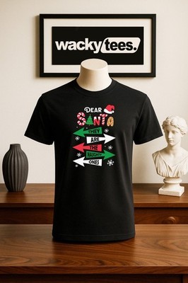 Dear Santa They are the Naughty Ones Christmas Holiday Family Graphic Tee Shirt