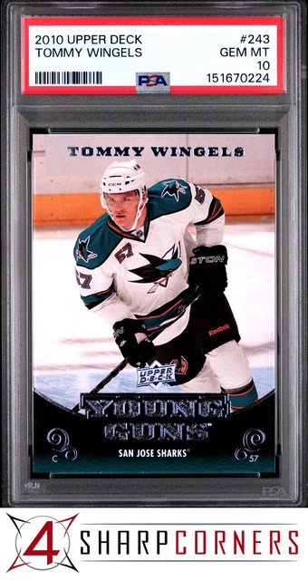 2010 Upper Deck #243 Tommy Wingels RC Young Guns Young Guns Sharks PSA 10