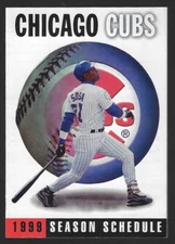 1999 Chicago Cubs MLB Baseball Schedule !!! PrimeCo