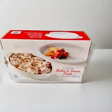 Over And Back Porcelain 2 Piece Bake And Serve Dish With Versatile Tray Lid