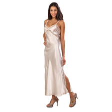 €199 CAMICIA NOTTE PURA SETA SPALLA STRETTA SCIARA ART.SOPHIE NUOVA CON CARTELLI