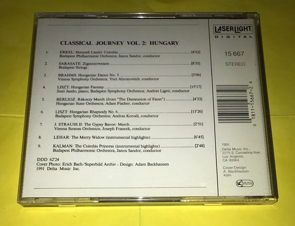 CLASSICAL JOURNEY VOL.2 : HUNGARY CD - Image 3 of 3