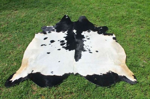 NEW LARGE 100% COWHIDE LEATHER RUGS TRICOLOR COW HIDE SKIN CARPET AREA 18-35SQFT - Picture 12 of 35