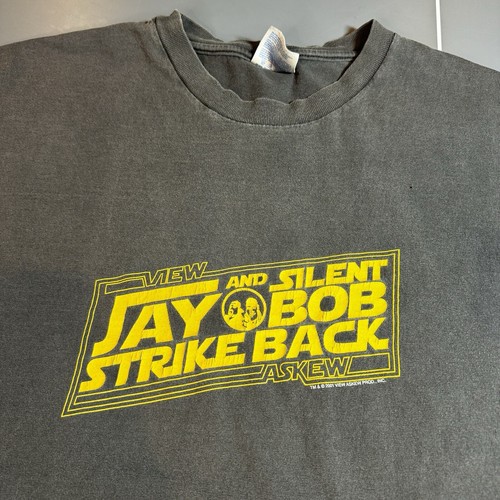 Vintage Y2K Jay And Silent Bob Strike Back Shirt Mens View Askew Movie XXL 2XL