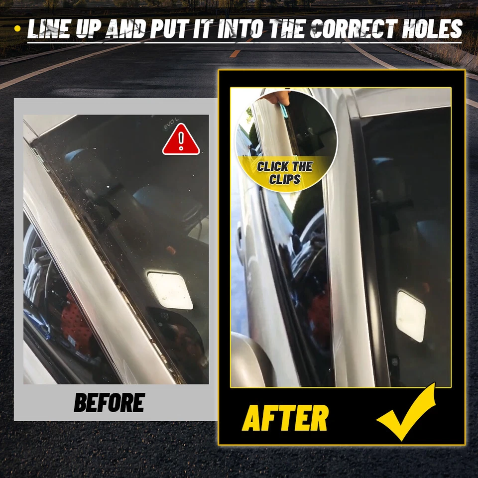 For Lexus IS250 IS350 2006-2013 PAIR RH+LH Windshield Trim Moulding w/ Clips Kit - Изображение 4 из 4