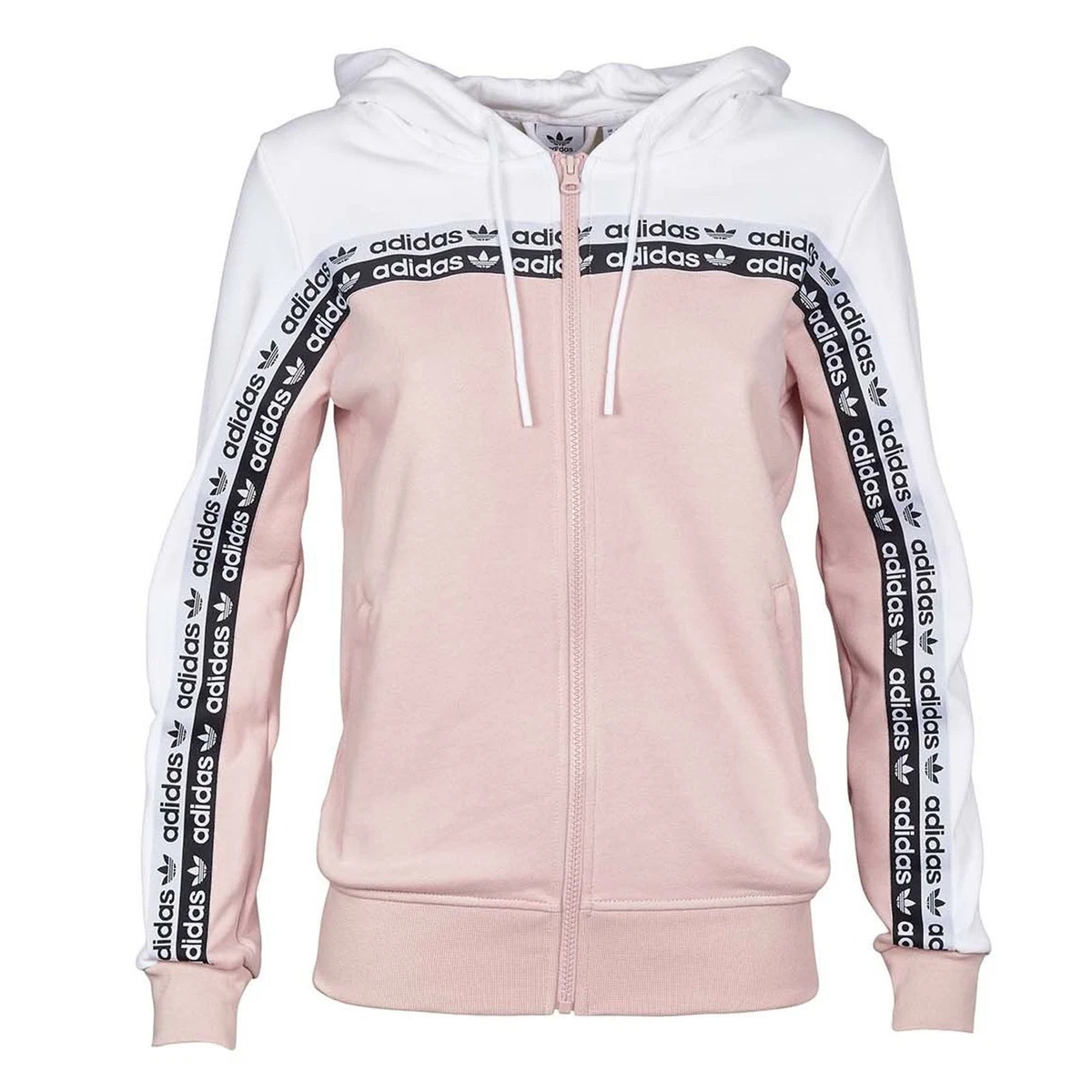 Adidas Originals Tape Jacket Hoodie Women s Hooded Jacket White