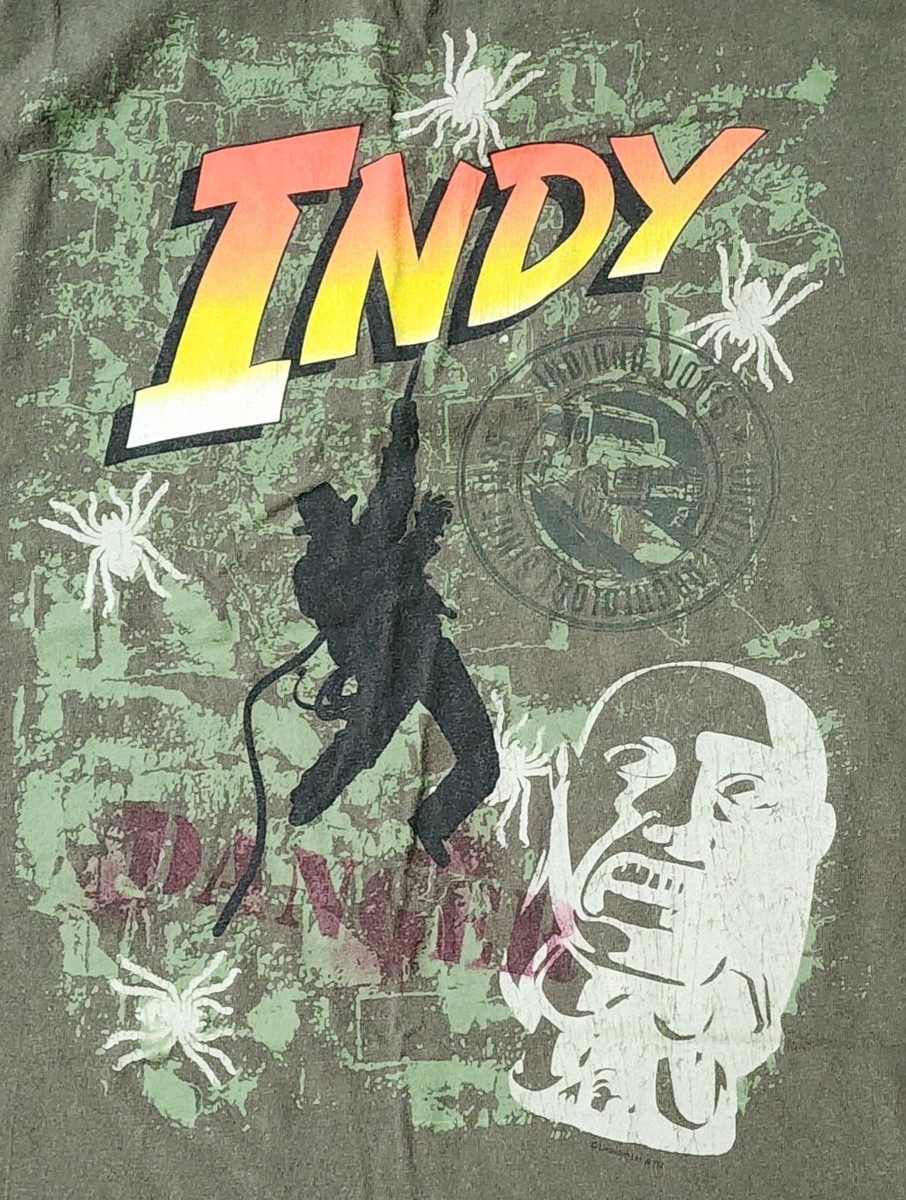 Y2K Indiana Jones T-Shirt Youth Sz XL Indy Movie Collectible Tee