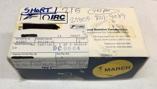 IRC / TT OAR5R010J 10 MILLI OHM, 5W, 5%, OPEN AIR CURRENT SENSE RESISTOR, QTY 10 - Picture 5 of 10
