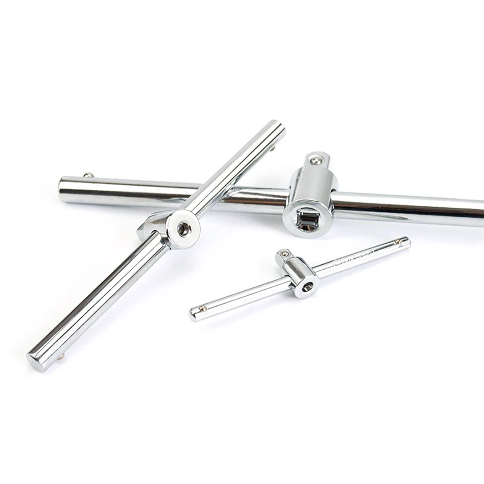 NEW Drive Ratchets 1/4" 3/8" 1/2" Sliding T-Handle Socket Breaker Bar Wrench - Image 2 of 4