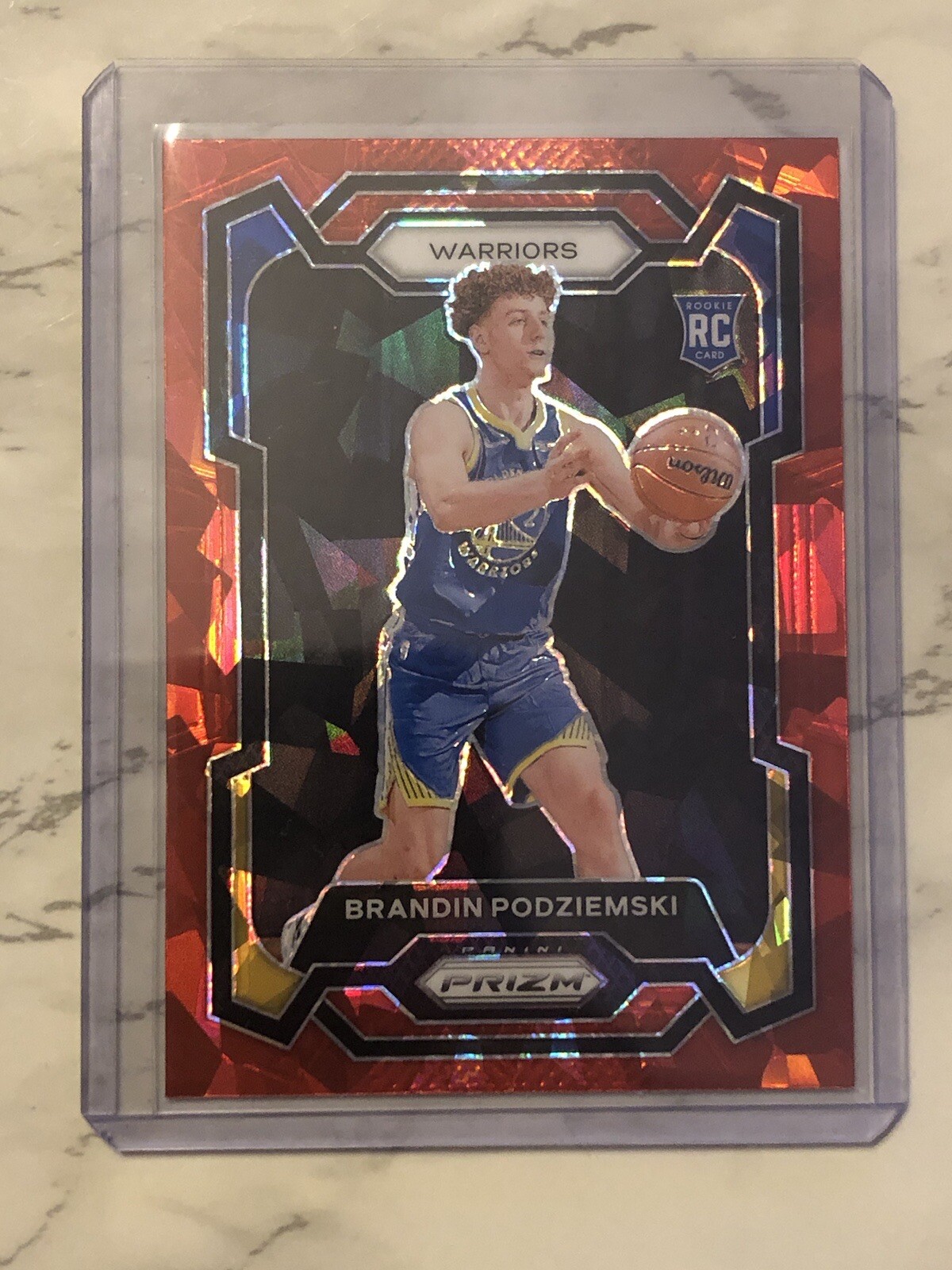 2023-24 Prizm BRANDIN PODZIEMSKI RED CRACKED ICE Rookie Card RC #147 Warriors