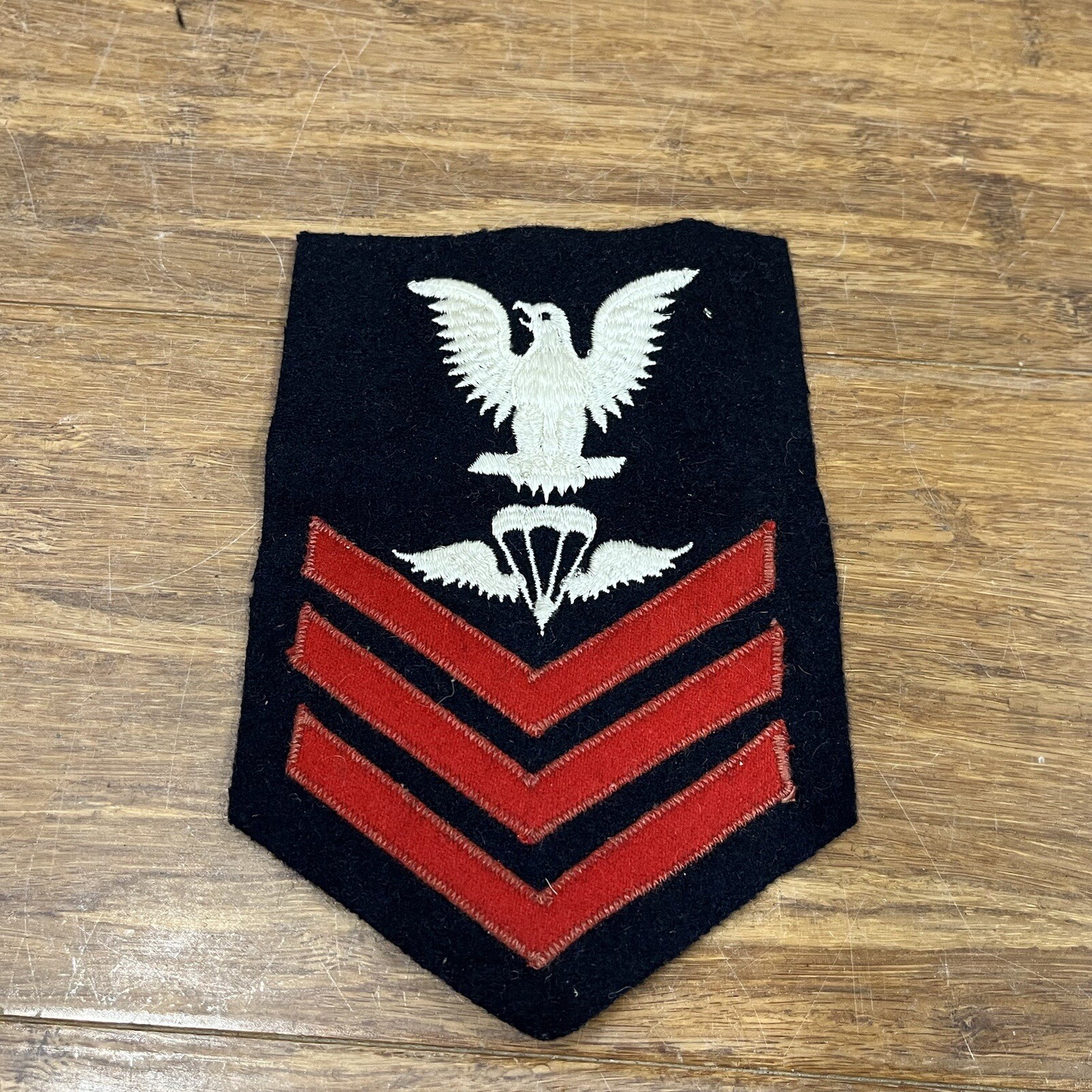 WW2 Vintage US NAVY AVIATION Parachutist Paratrooper Rate PATCH Blue